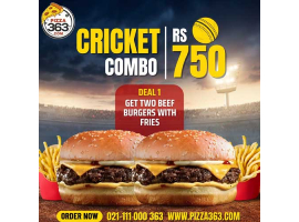 Pizza 363 Cricket Combo Deal 1 For Rs.750/-